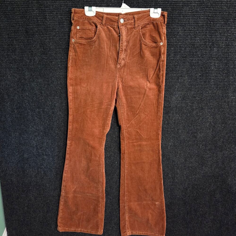Pilcro Anthropologie Corduroy Pants Size 30 Rust Brown High Rise Flare Bootcut